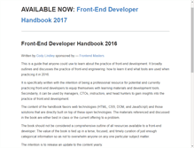 Tablet Screenshot of frontendhandbook.com